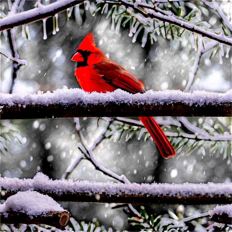 Cardinal In Winter Wonderland Png 23