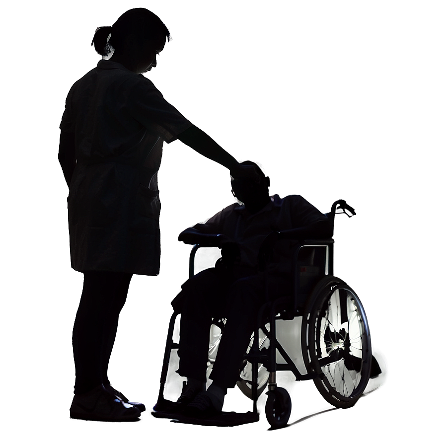 Care Worker Silhouette PNG 06242024 PNG with transparent background