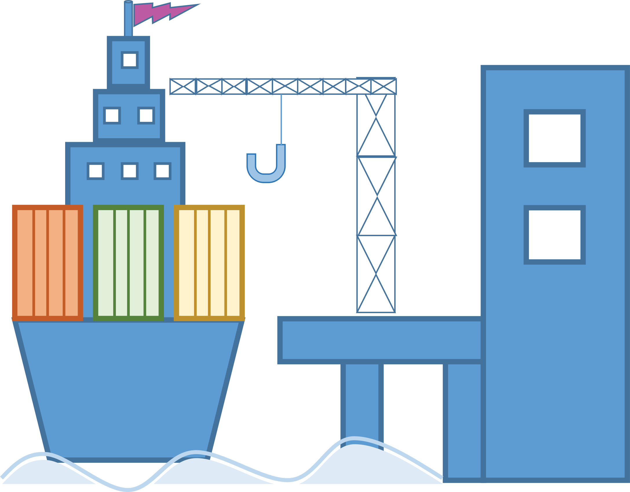 Transparent Cargo Ship Clipart - Port Clipart Png, Png Download PNG with transparent background