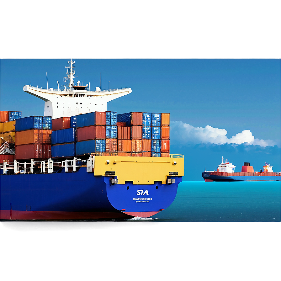 Cargo Ship With Containers Png 06122024