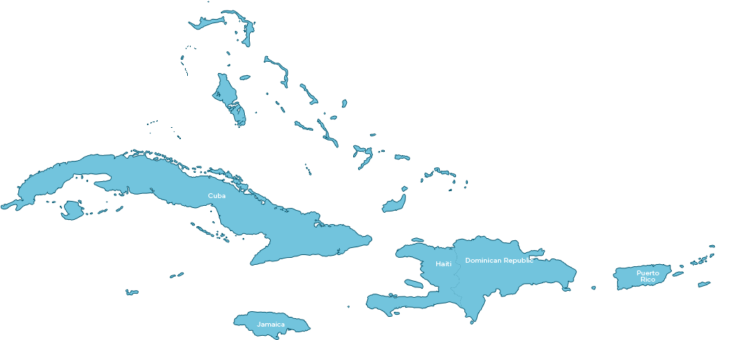 Caribbean Island Map