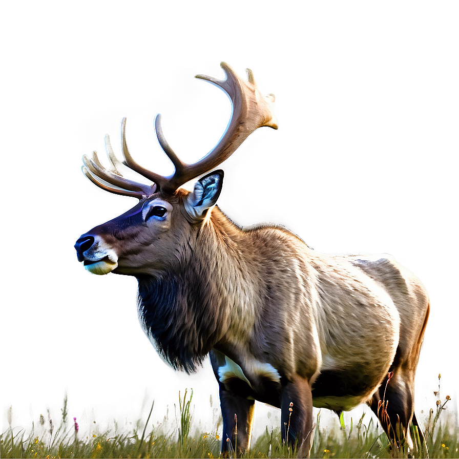 Caribou In Summer Meadow Png Xwf