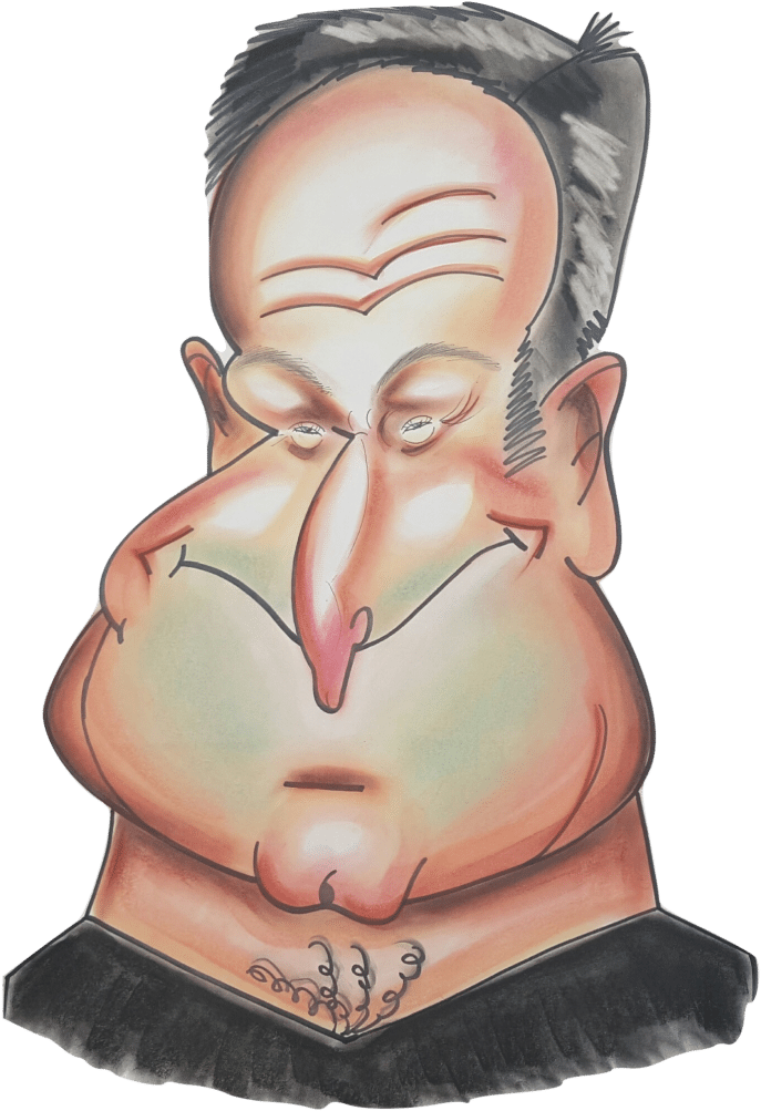 Caricatureof Manwith Prominent Features