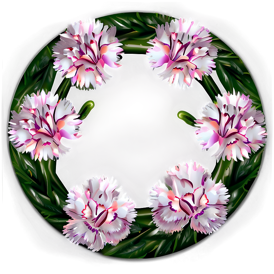 Carnation Flower Circle Png 06252024