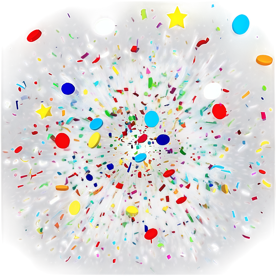 Carnival Confetti Explosion PNG blw PNG with transparent background