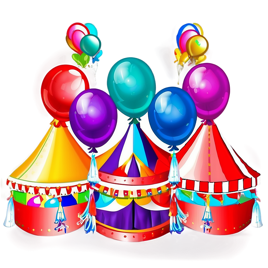 Carnival Tent With Balloons Png Har8