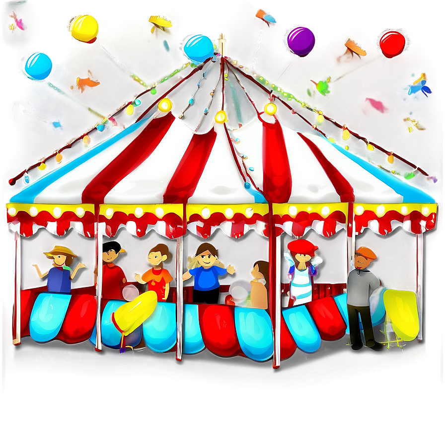 Carnival Tent With Crowds Png Tds