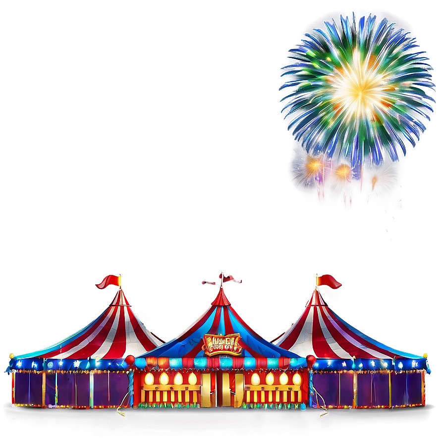 Carnival Tent With Fireworks Png Nsd82