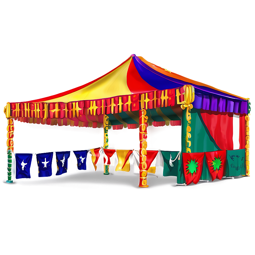 Carnival Tent With Flags Png 06282024