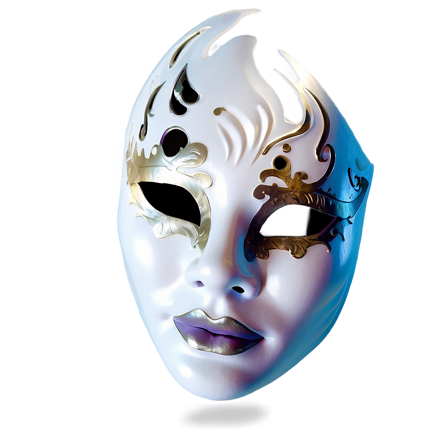 Carnival White Mask Png Knm