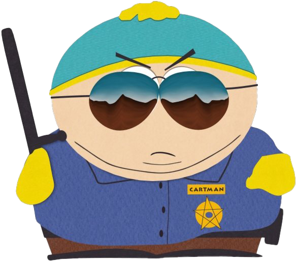 Cartman As A Cop Illustration