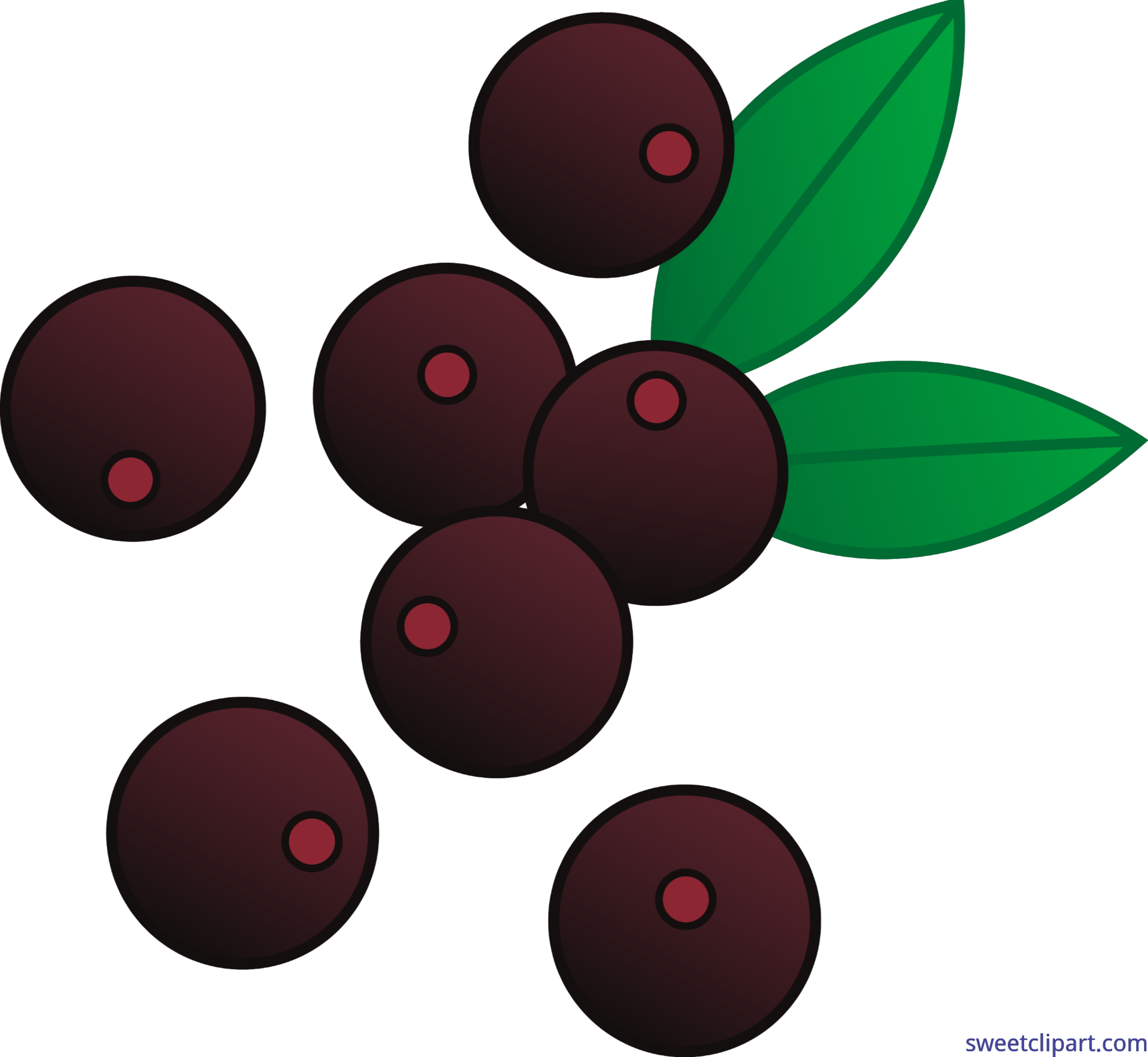 Clipart Free Library Berries Acai Clip Art - Red Berries Clip Art, HD Png Download PNG with transparent background