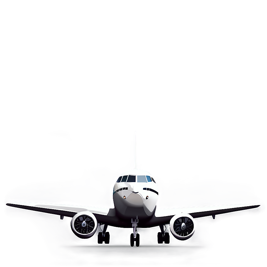 Cartoon Airplane Front View Png 97