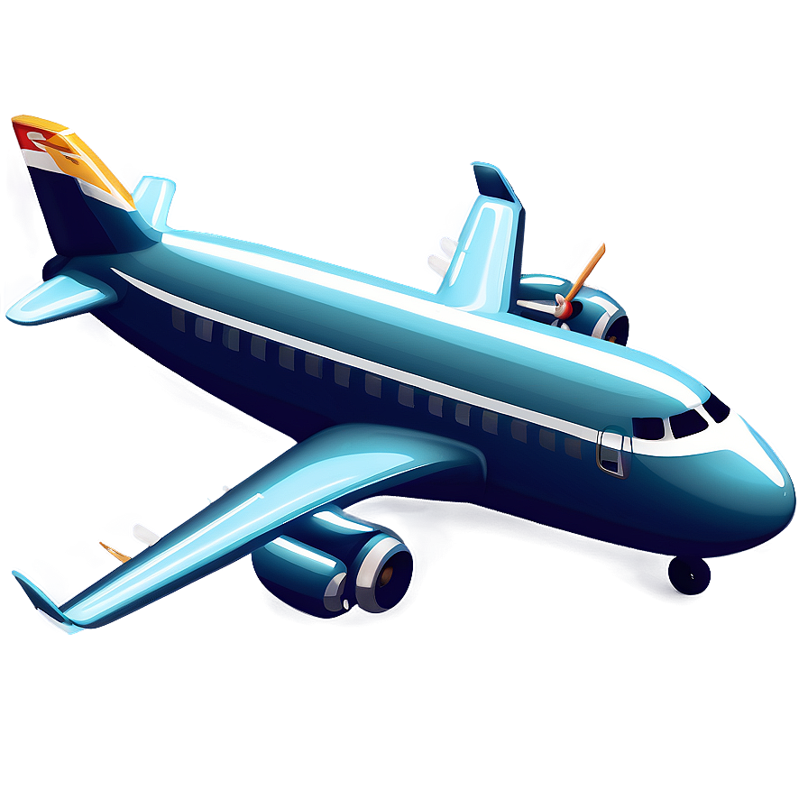 Cartoon Airplane Illustration Png 06262024