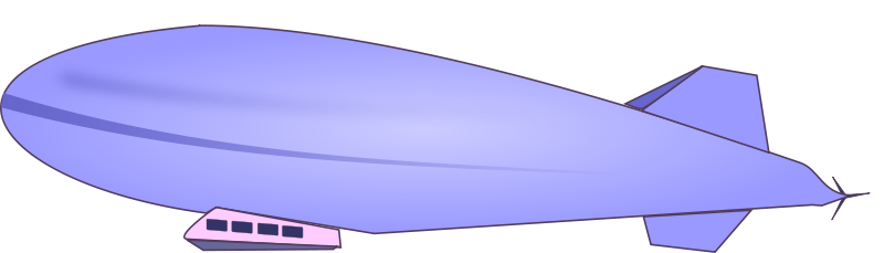 Cartoon Airship Illustration PNG with transparent background