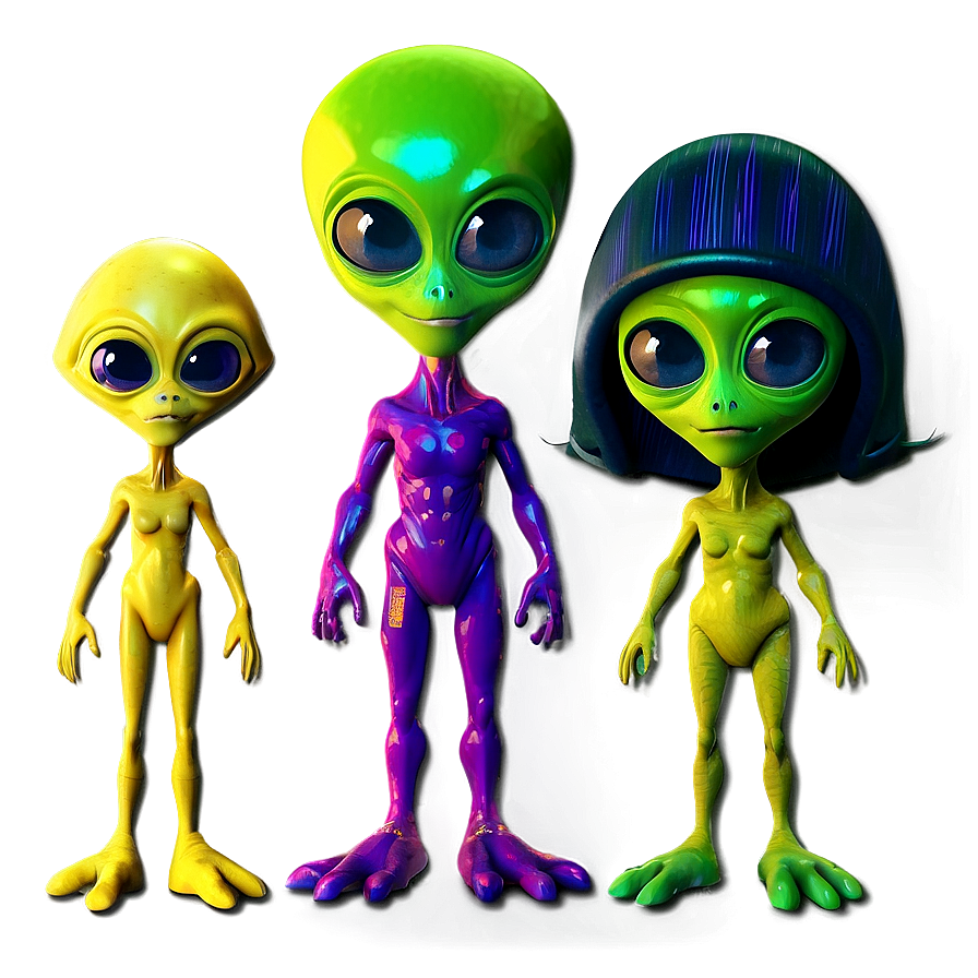 Cartoon Alien Family Png 06292024