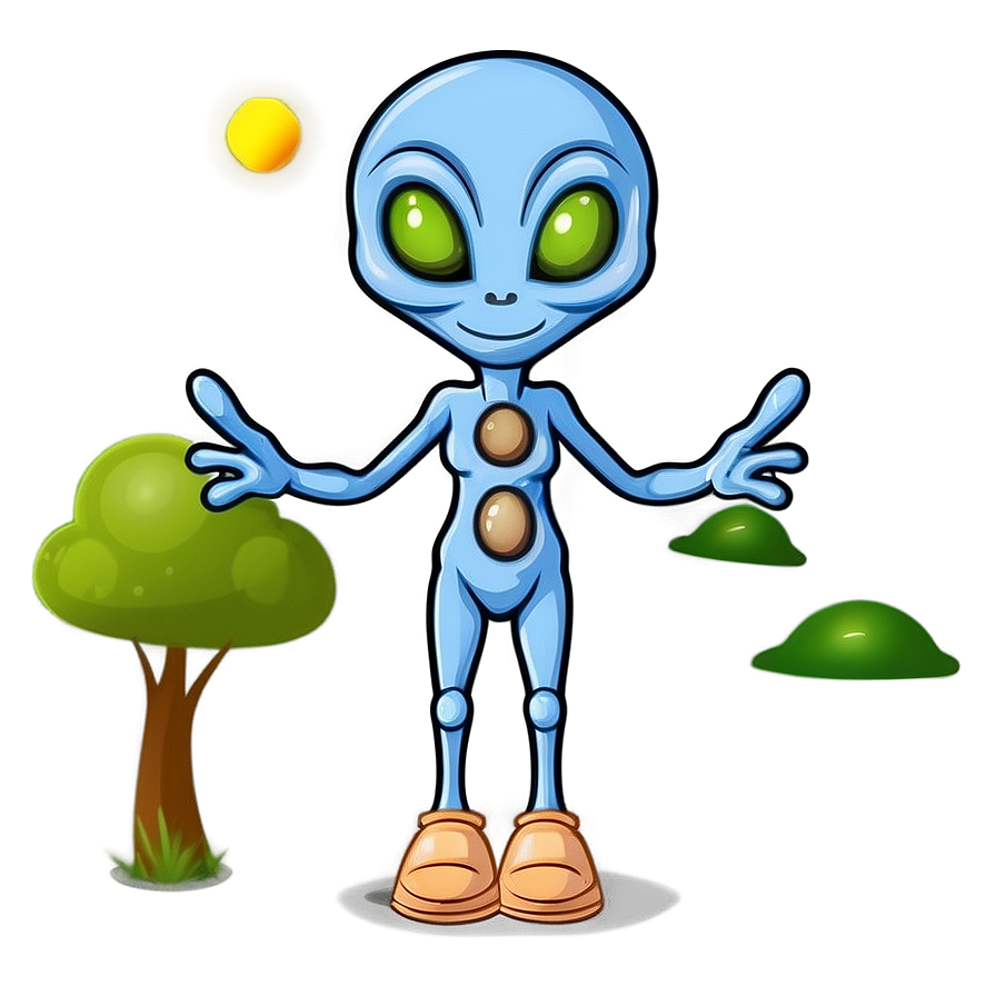 Cartoon Alien On Adventure Png 06292024