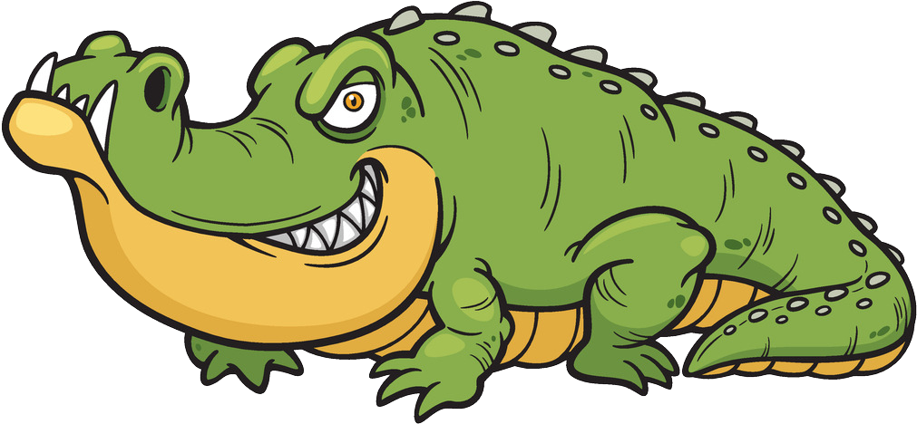 Cartoon Alligator Smiling