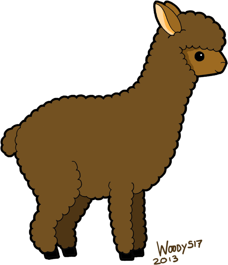 Cartoon Alpaca Illustration2013 PNG image with a transparent background, free high-resolution download