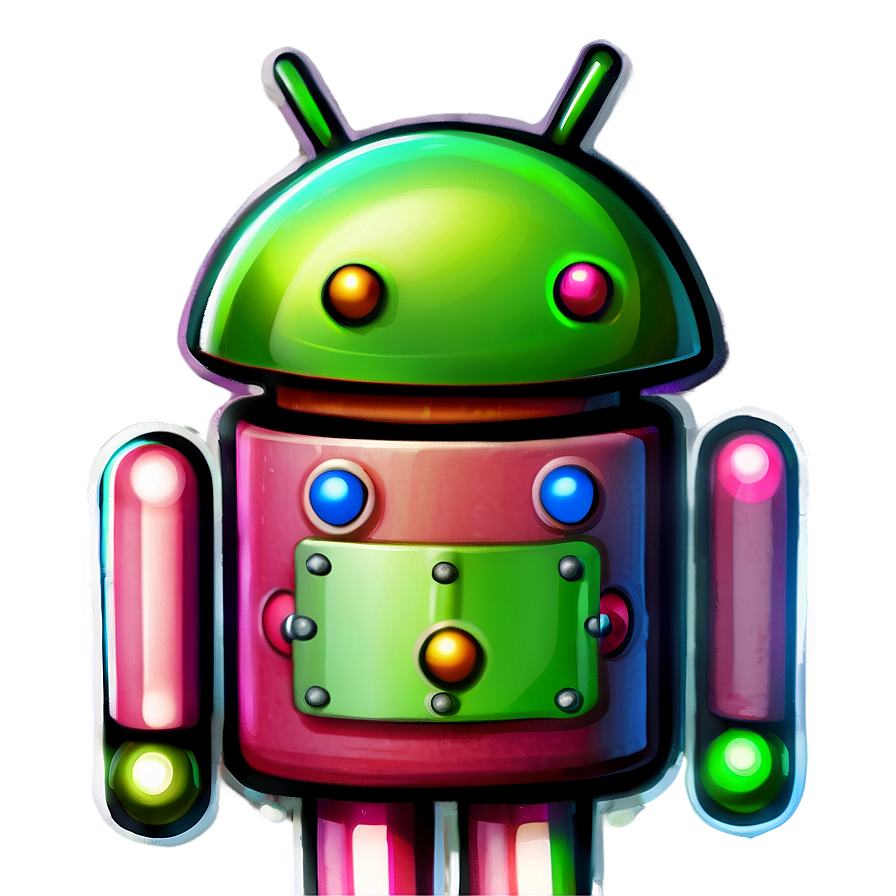 Cartoon Android Character PNG vyn35 PNG with transparent background