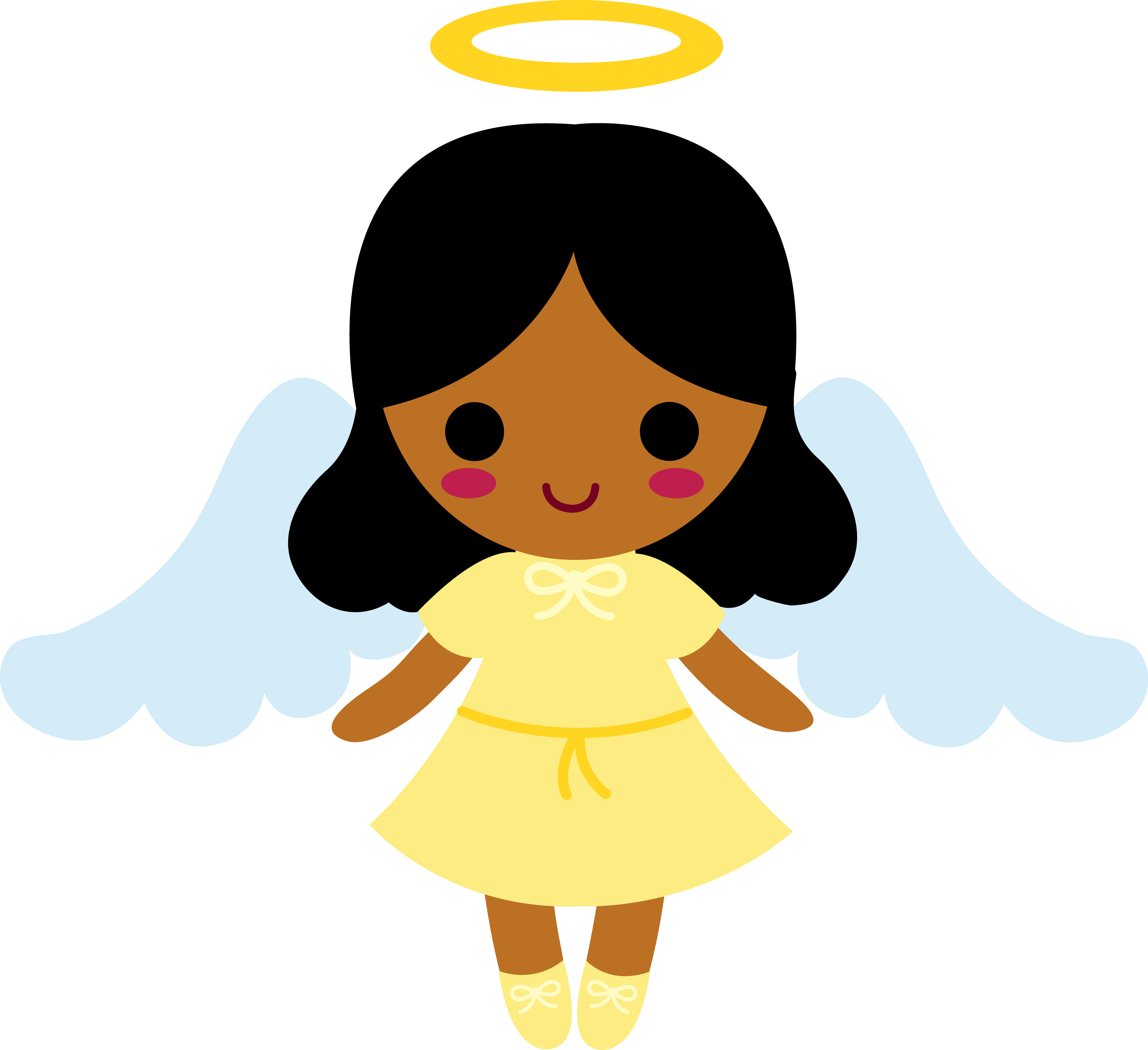 Cartoon Angel Illustration PNG with transparent background