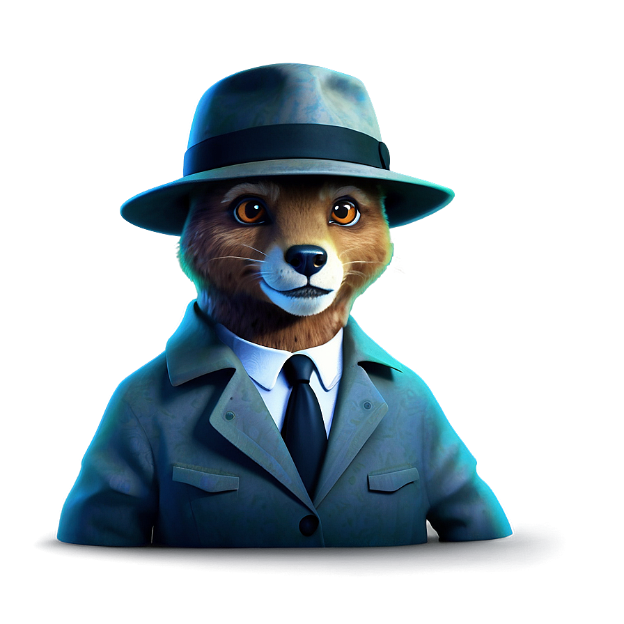 Cartoon Animal Detective Mystery Png Nms