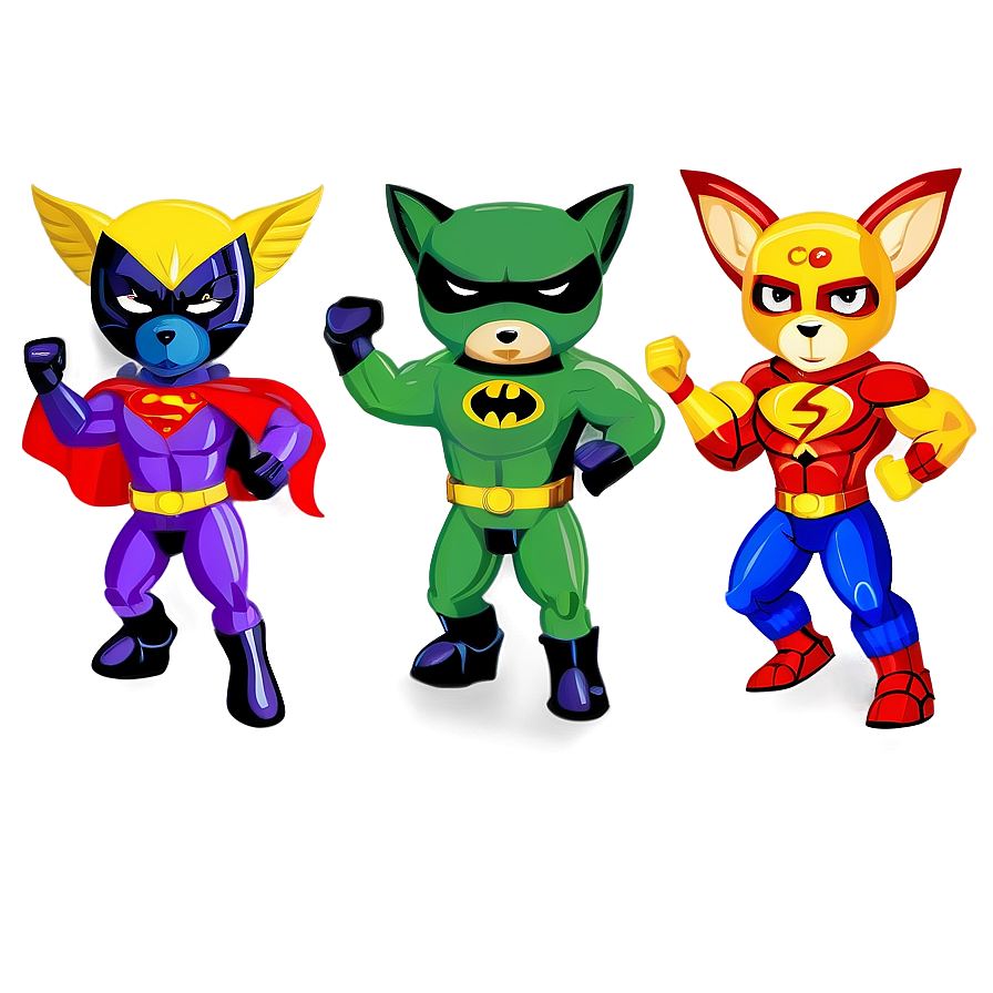 Cartoon Animal Superheroes Png 06252024