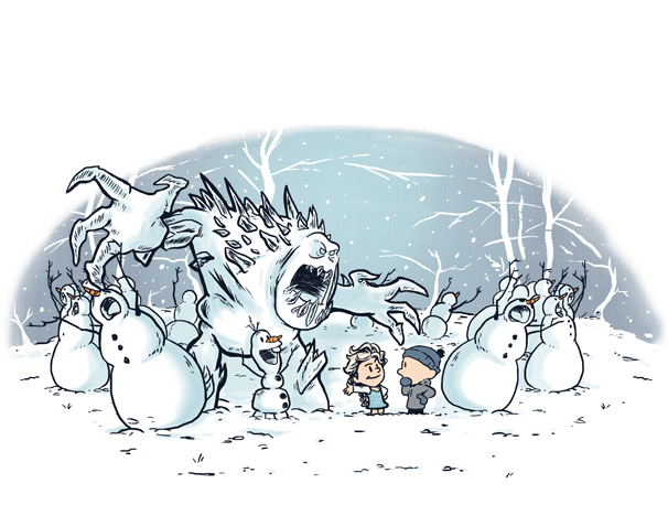 Cartoon Art Automotive Design Fictional Character - Calvin And Hobbes Frozen, HD Png Download PNG with transparent background