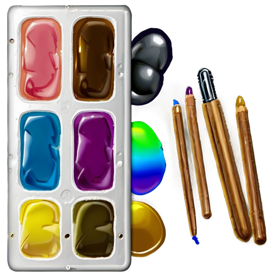 Cartoon Art Palette PNG lvu22 PNG image with a transparent background, free high-resolution download