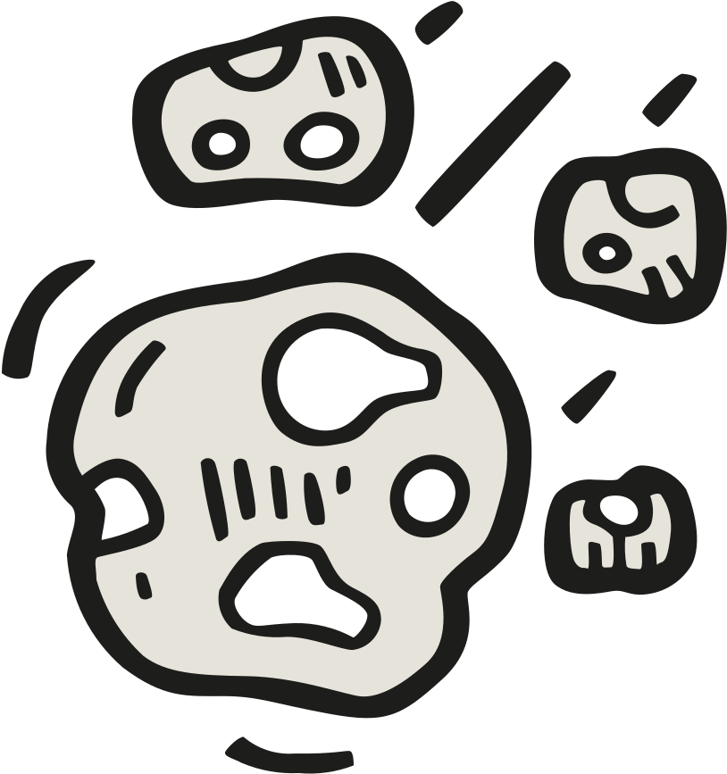 Asteroid Icon - Asteroid Belt Clipart Black And White, HD Png Download PNG with transparent background