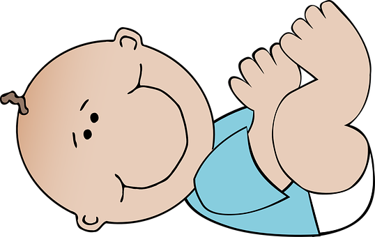 Cartoon Baby Lying Down.png