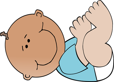 Cartoon Baby Lying Down