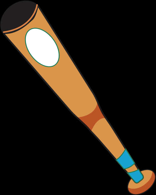 Cartoon Baseball Bat Illustration