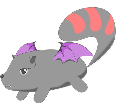 Cartoon Bat Hybrid Creature