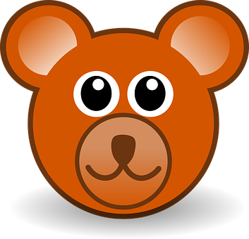 Cartoon Bear Face Graphic