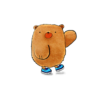 Cartoon Bear With Sneakers