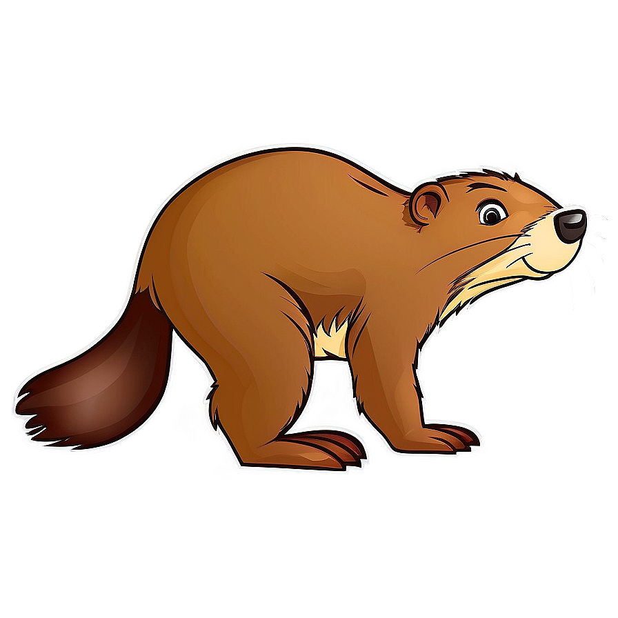 Cartoon Beaver Character PNG 05242024 PNG with transparent background