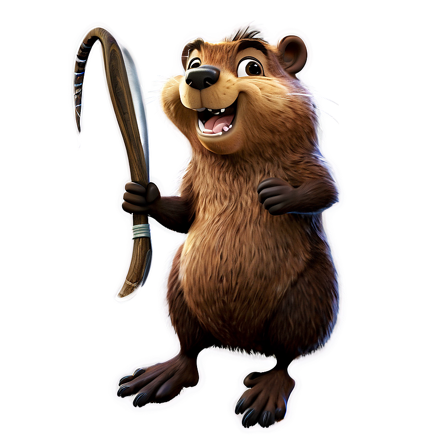 Cartoon Beaver Character PNG mdm47 PNG with transparent background