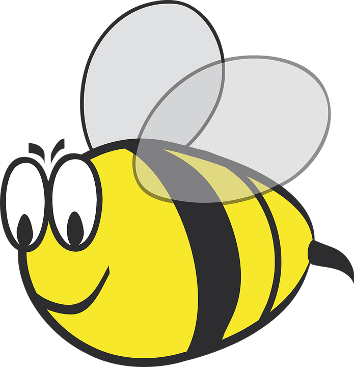 Cartoon Bee Illustration PNG with transparent background