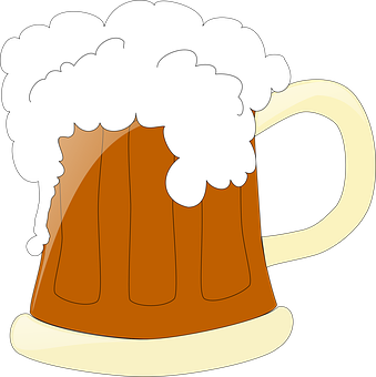 Cartoon Beer Mug Clipart PNG image with a transparent background, free high-resolution download