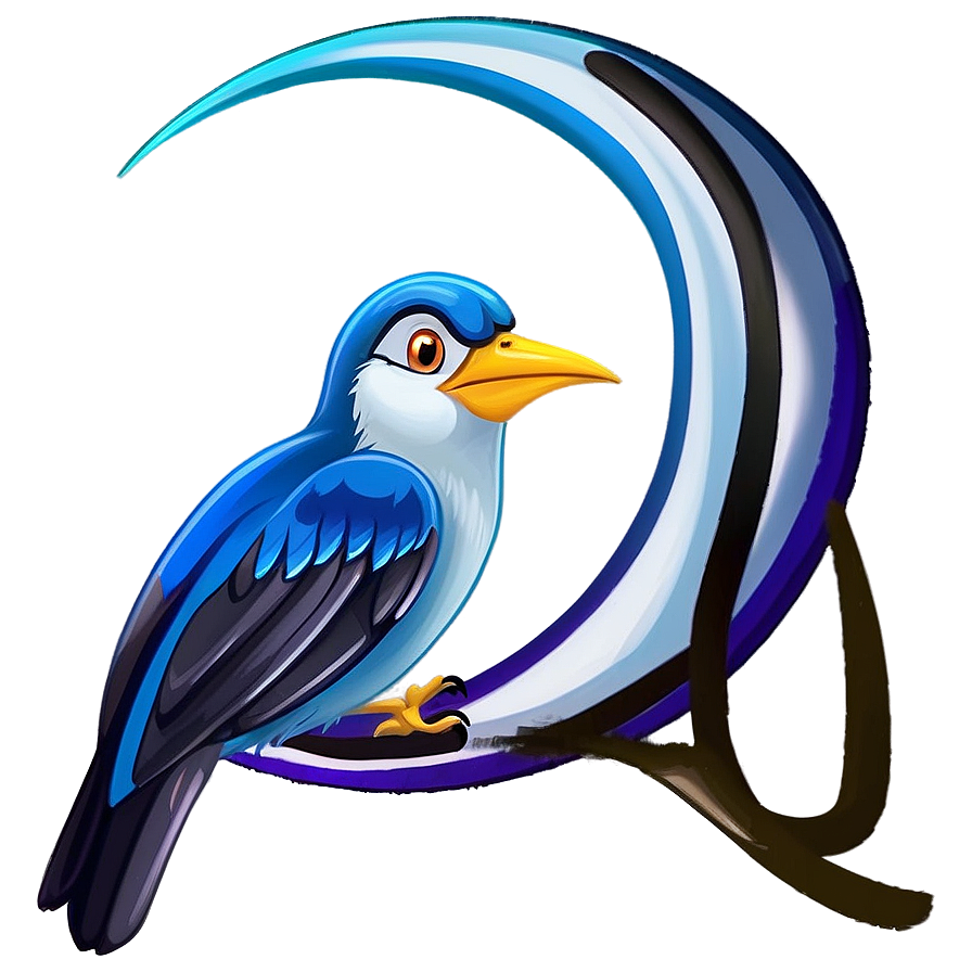 Cartoon Bird And Moon Png 23