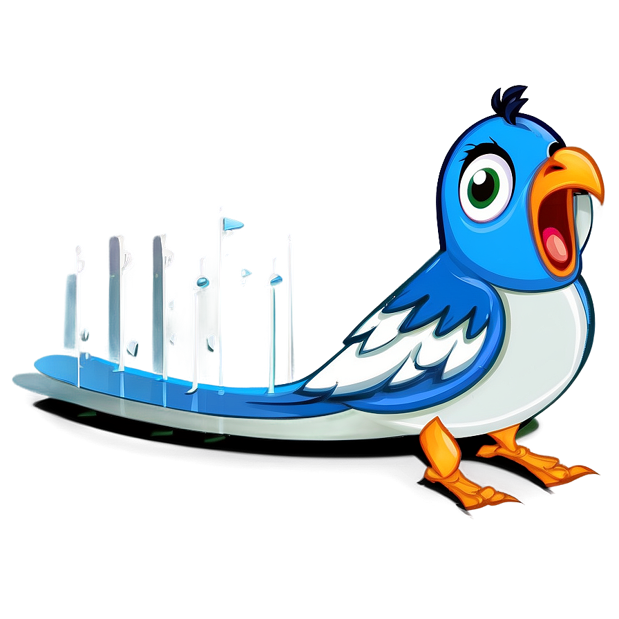 Cartoon Bird Singing PNG 98 PNG image with a transparent background, free high-resolution download