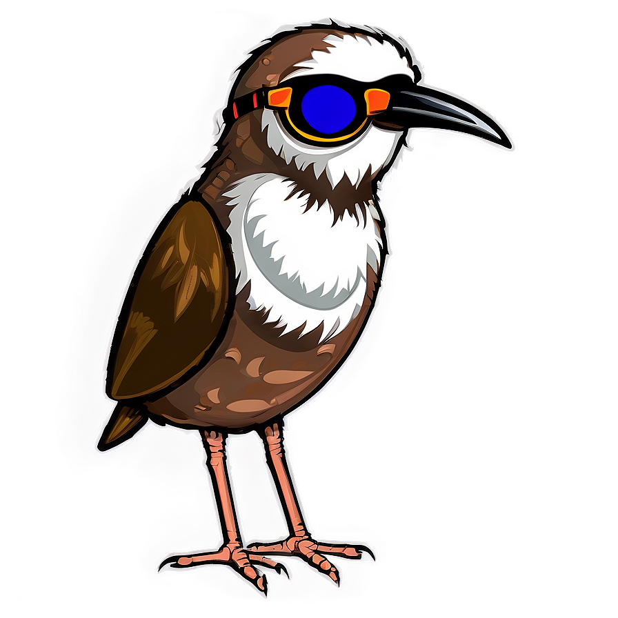 Cartoon Bird With Sunglasses Png Qgo