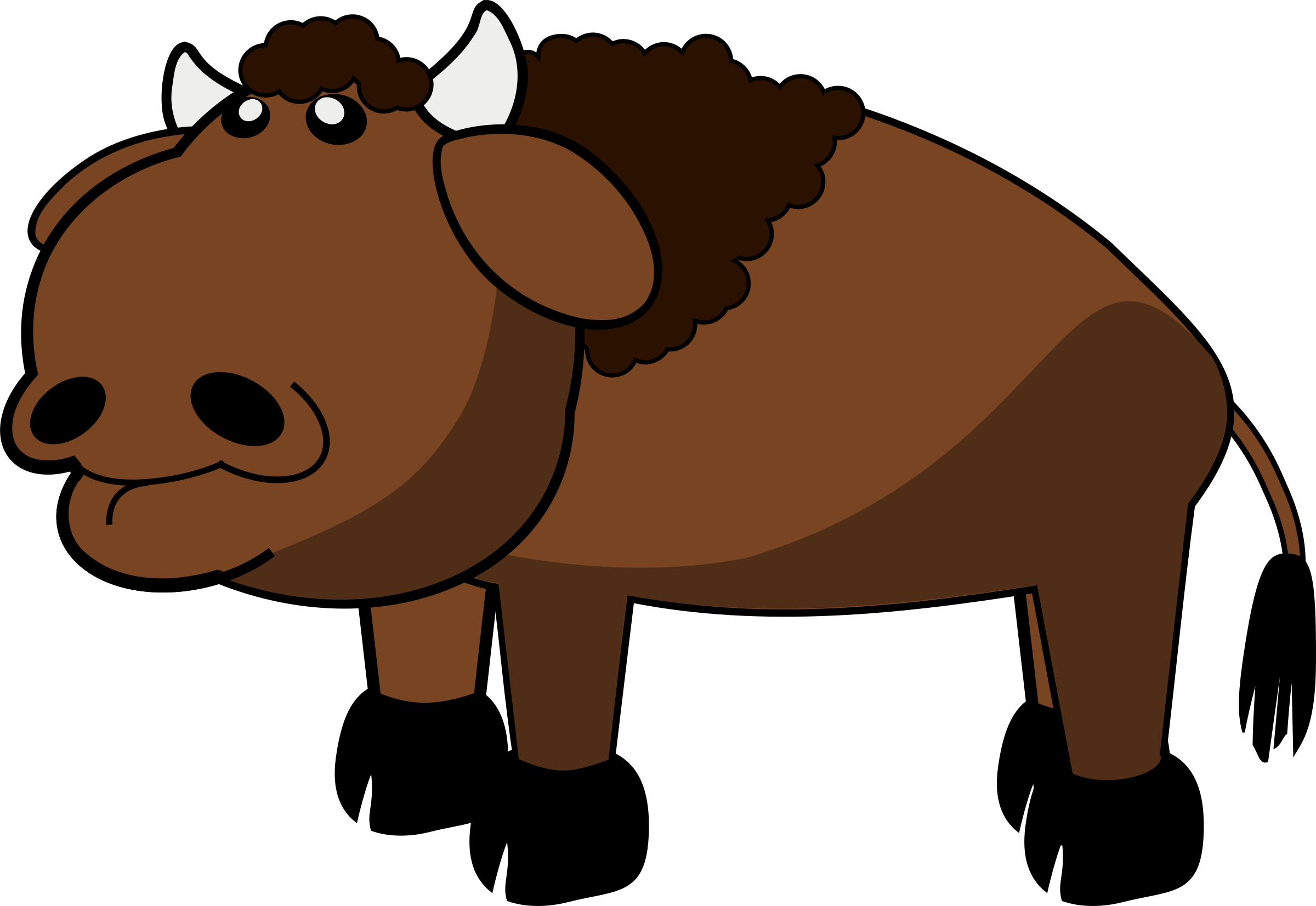 Cartoon Bison Illustration