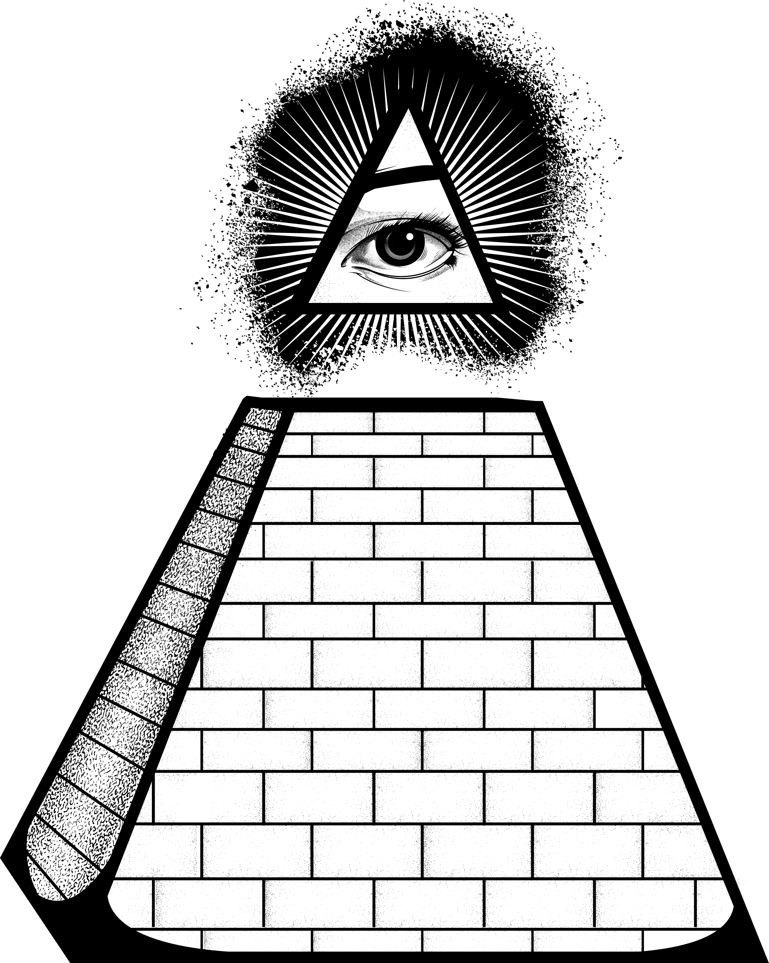 Cartoon Black And White Illuminati, HD Png Download PNG with transparent background