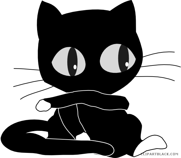 Transparent Raining Cats And Dogs Clipart - Cartoon Animated Black Cat, HD Png Download PNG image with a transparent background, free high-resolution download