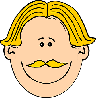 Cartoon Blond Man Head