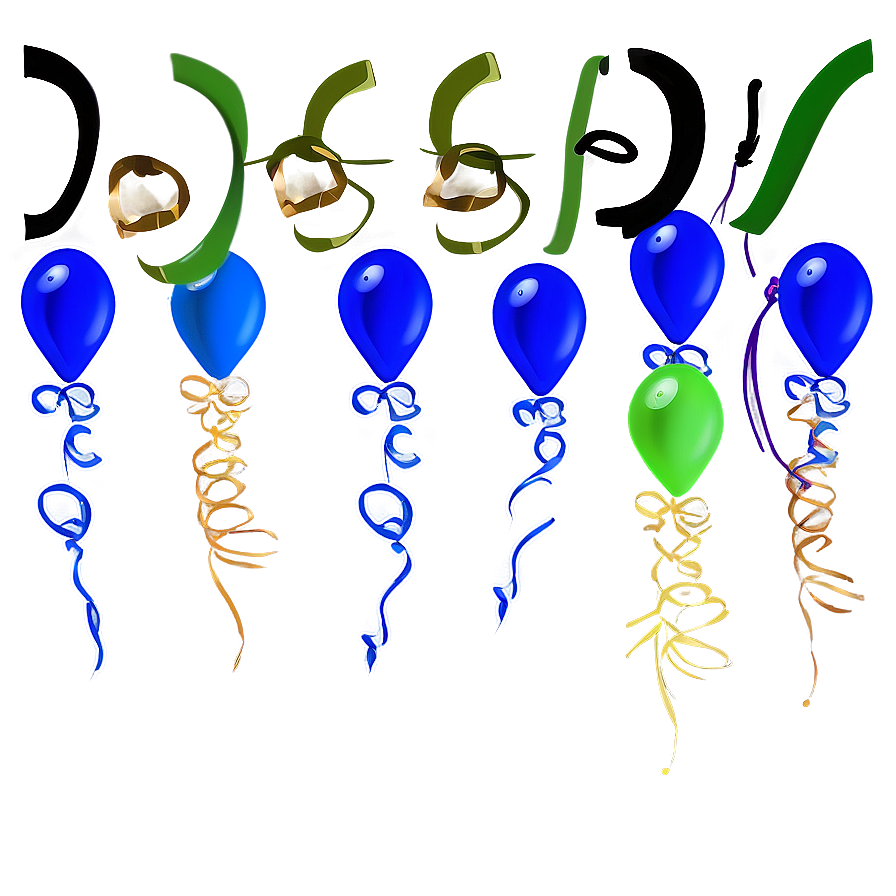 Cartoon Blue Balloons Png 06122024