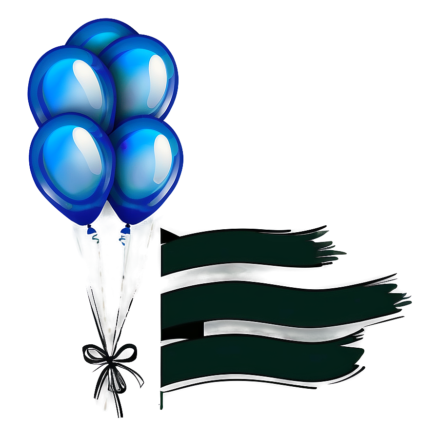 Cartoon Blue Balloons Png 06122024