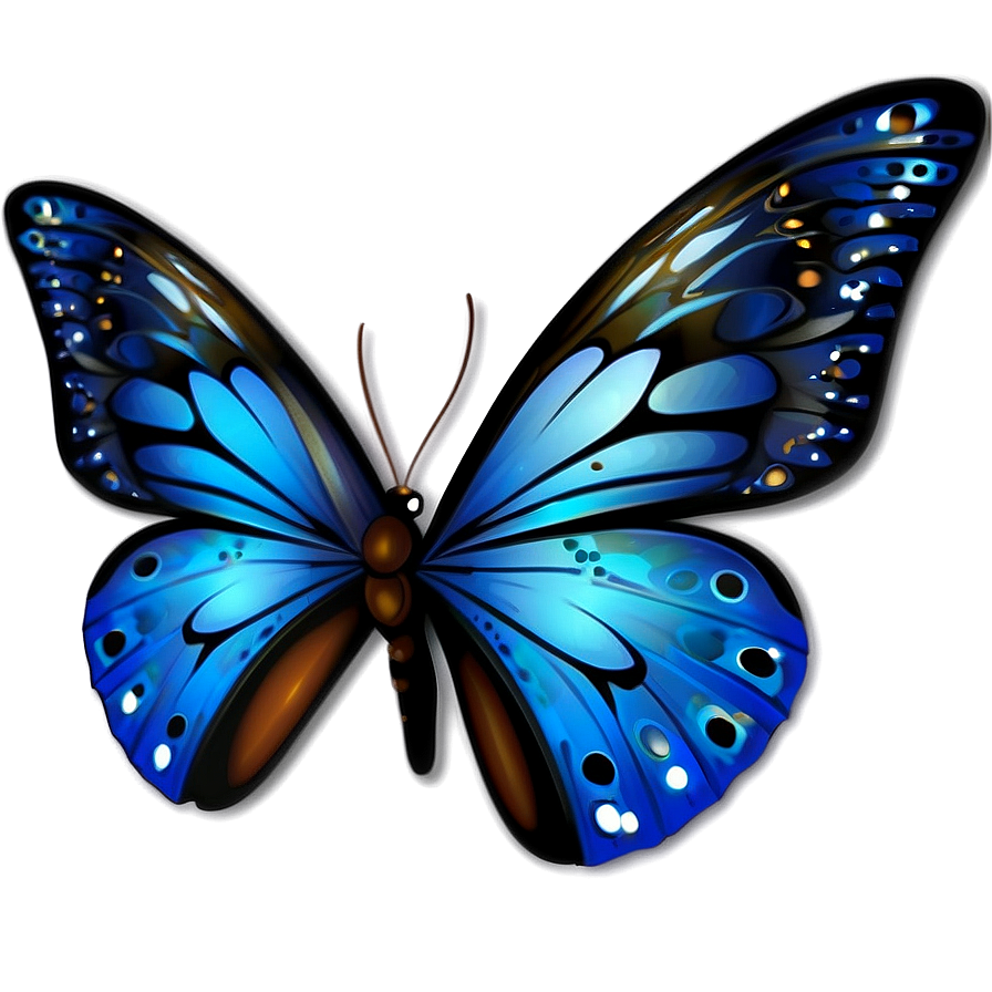 Cartoon Blue Butterflies Png 22